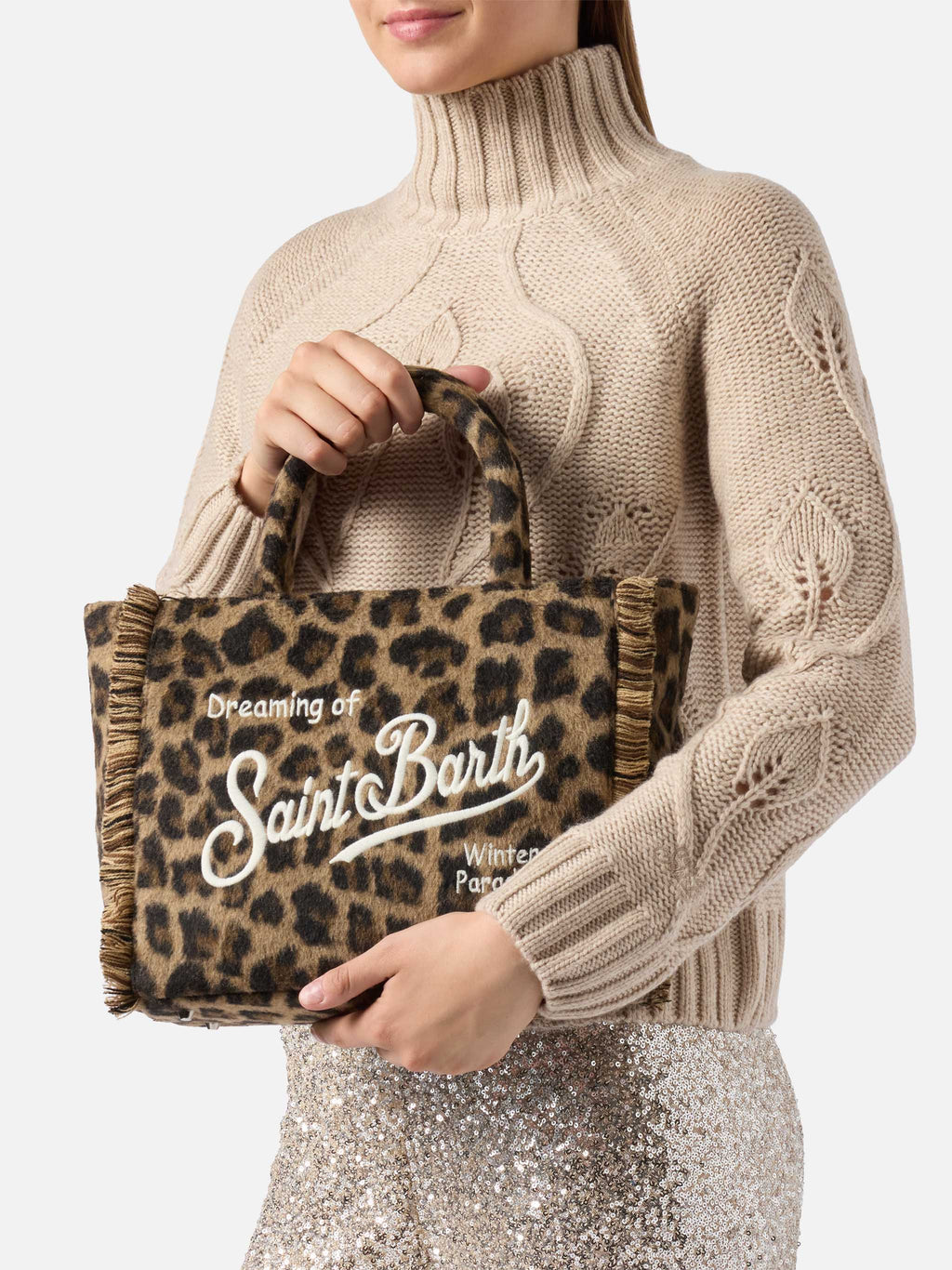 Borsa a mano Colette Felt MC2 Saint Barth — Leopardato — vista 2