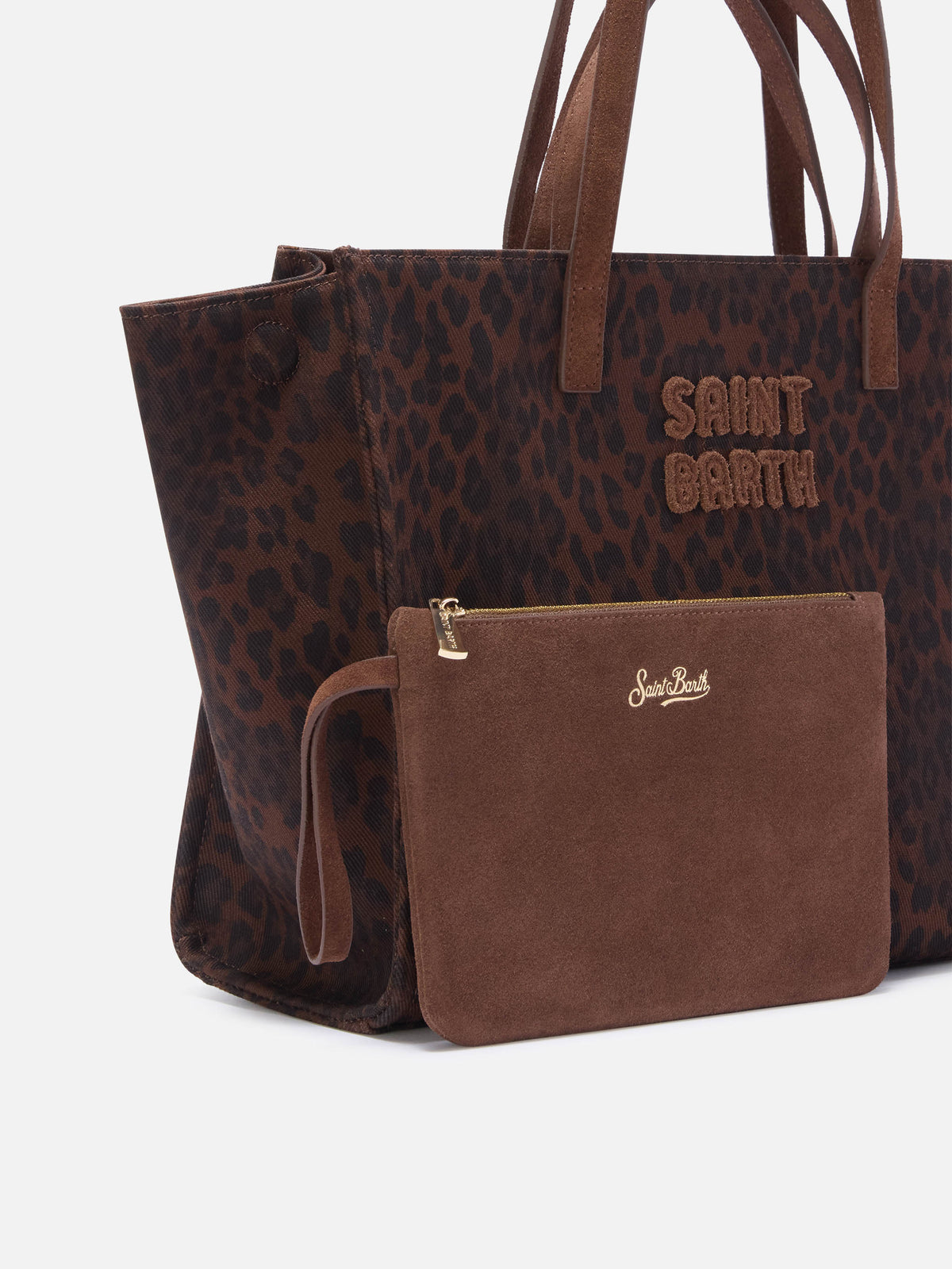 Borsa Large Jour in denim MC2 Saint Barth — Leopardato — vista 2
