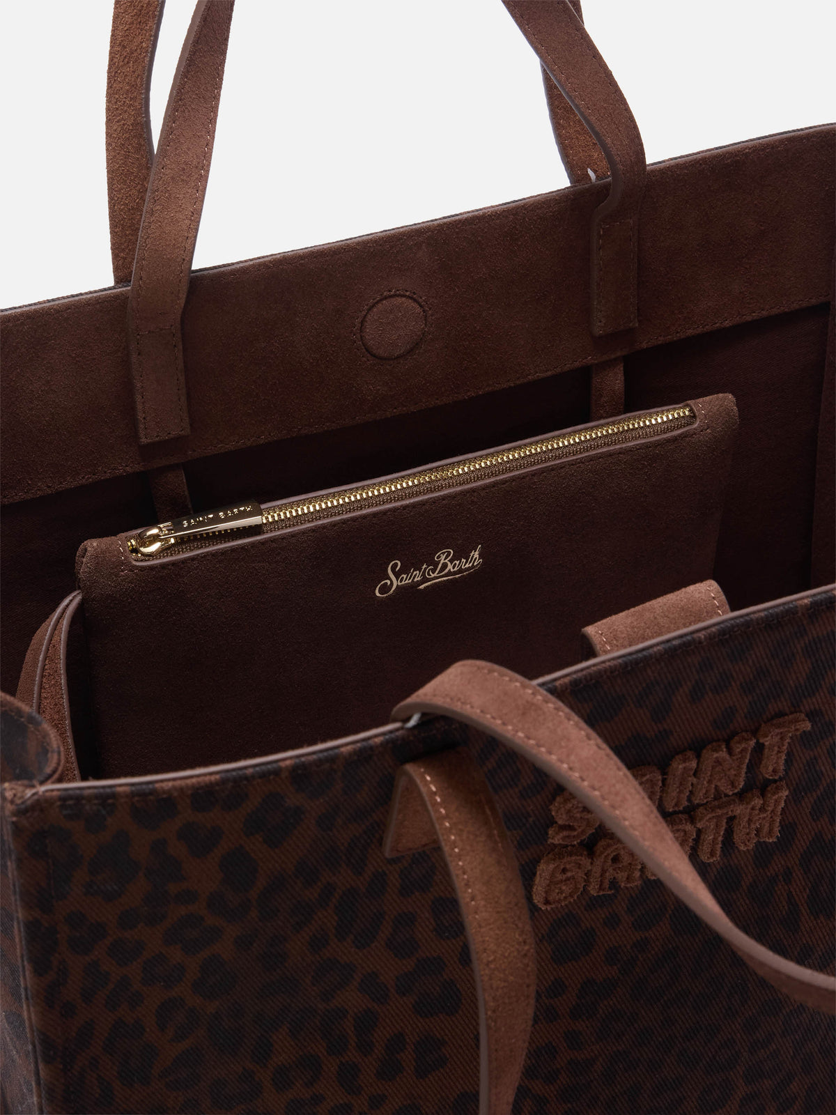 Borsa Large Jour in denim MC2 Saint Barth — Leopardato — vista 4
