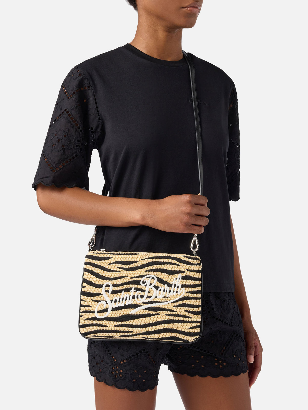 Pochette Parisienne ricamata MC2 Saint Barth — Zebrato — vista 2