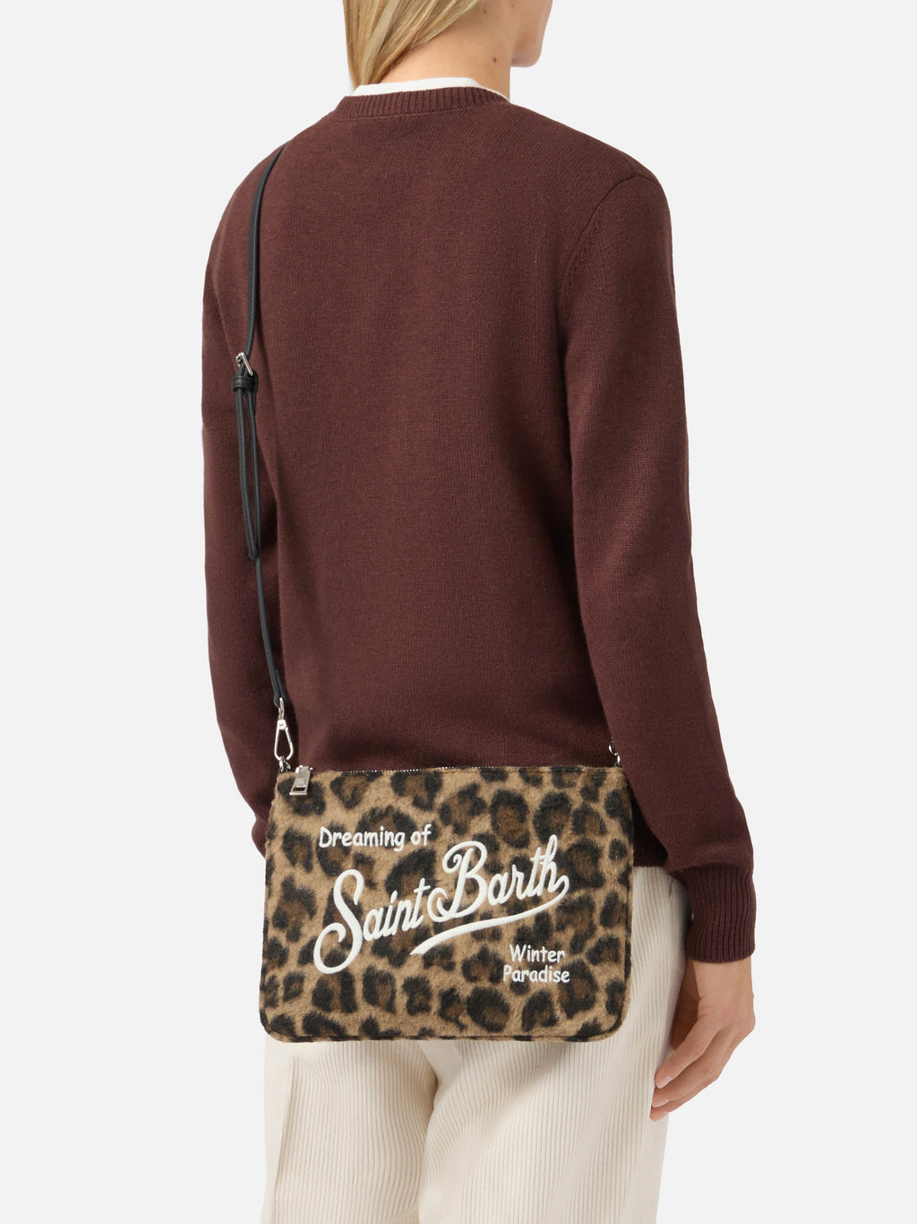 MC2 Saint Barth Felt Parisienne crossbody pouch — Leopard — view 2
