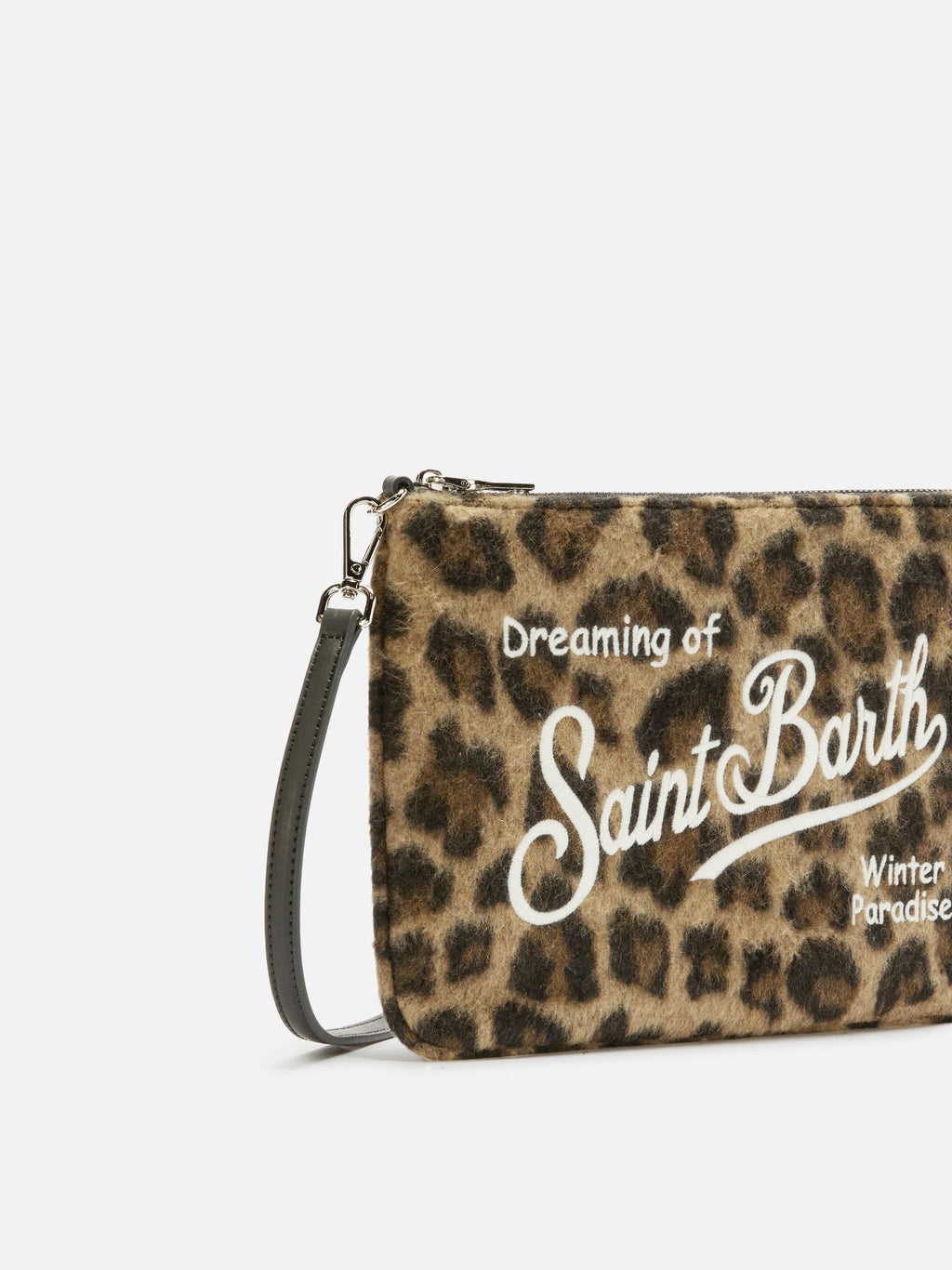 MC2 Saint Barth Felt Parisienne crossbody pouch — Leopard — view 4