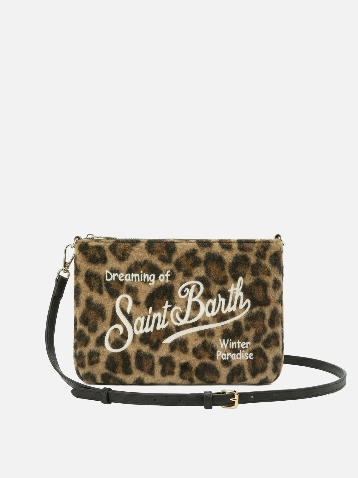 Pochette a tracolla Parisienne Felt MC2 Saint Barth — Leopardato