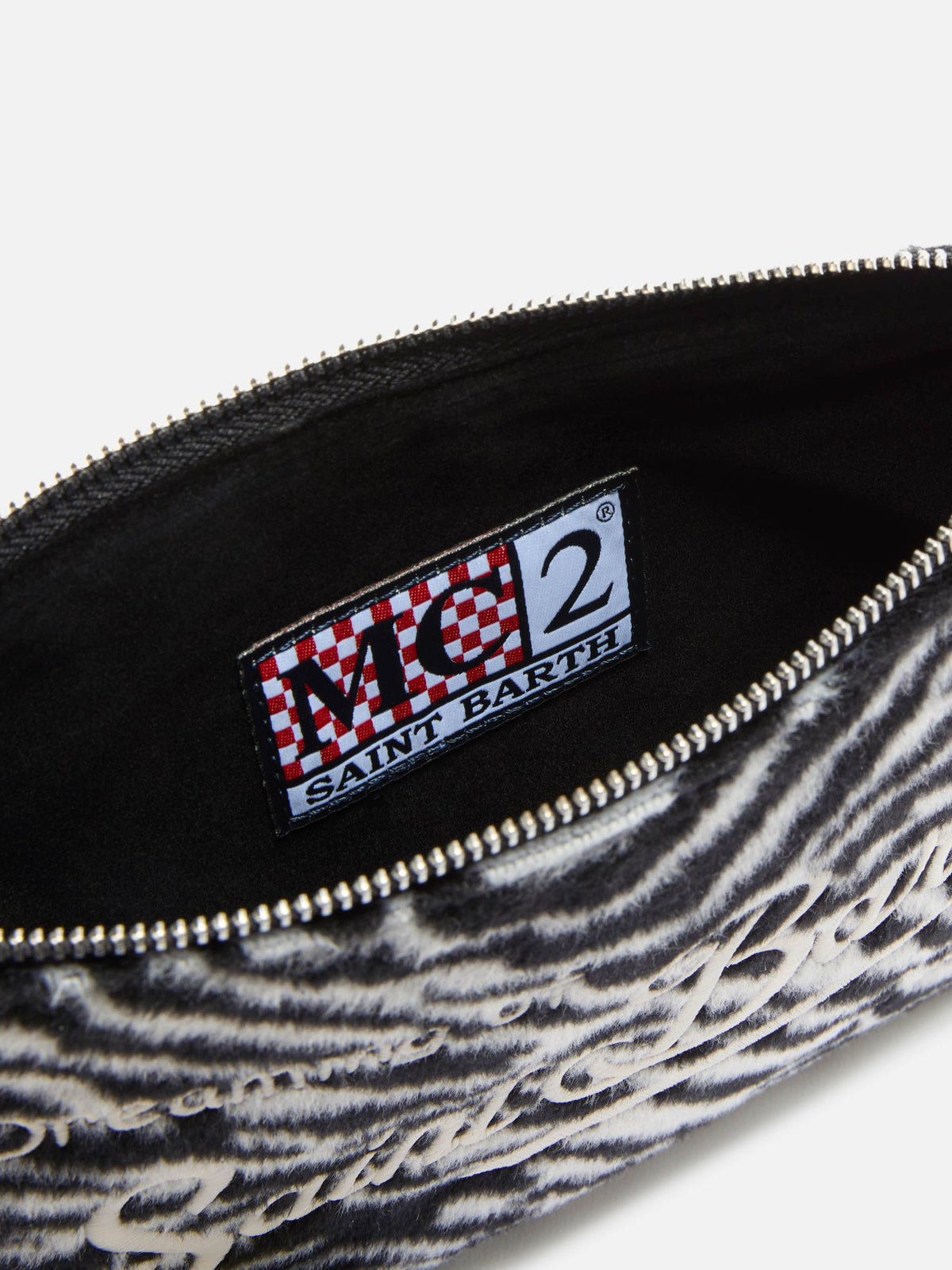 MC2 Saint Barth Felt Parisienne crossbody pouch — Zebra — view 6