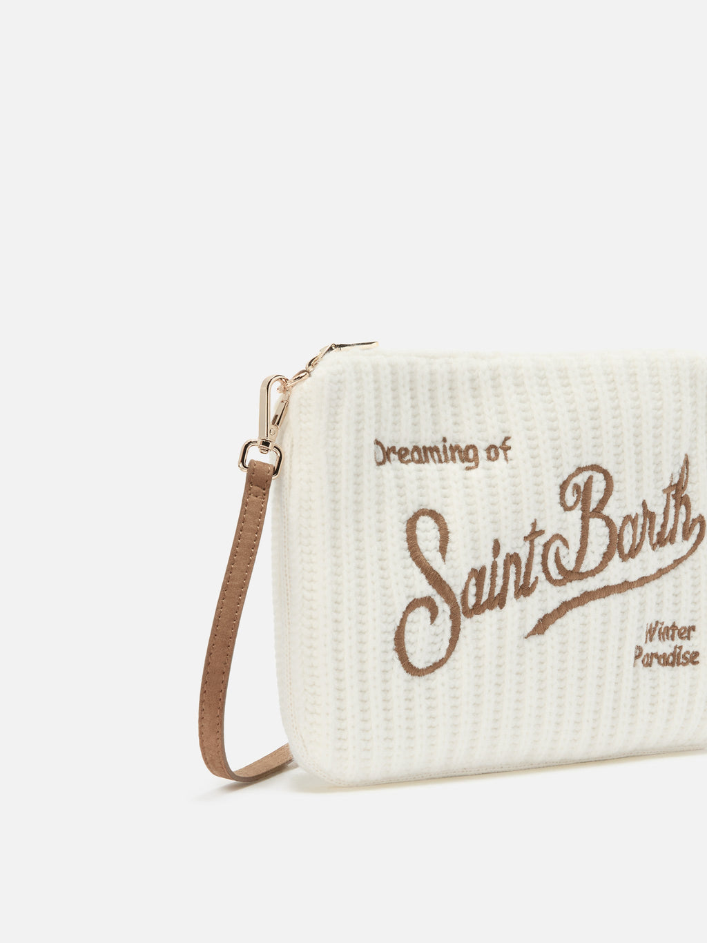 Pochette Parisienne Wool Rib MC2 Saint Barth — Blanc cassé — vue 5
