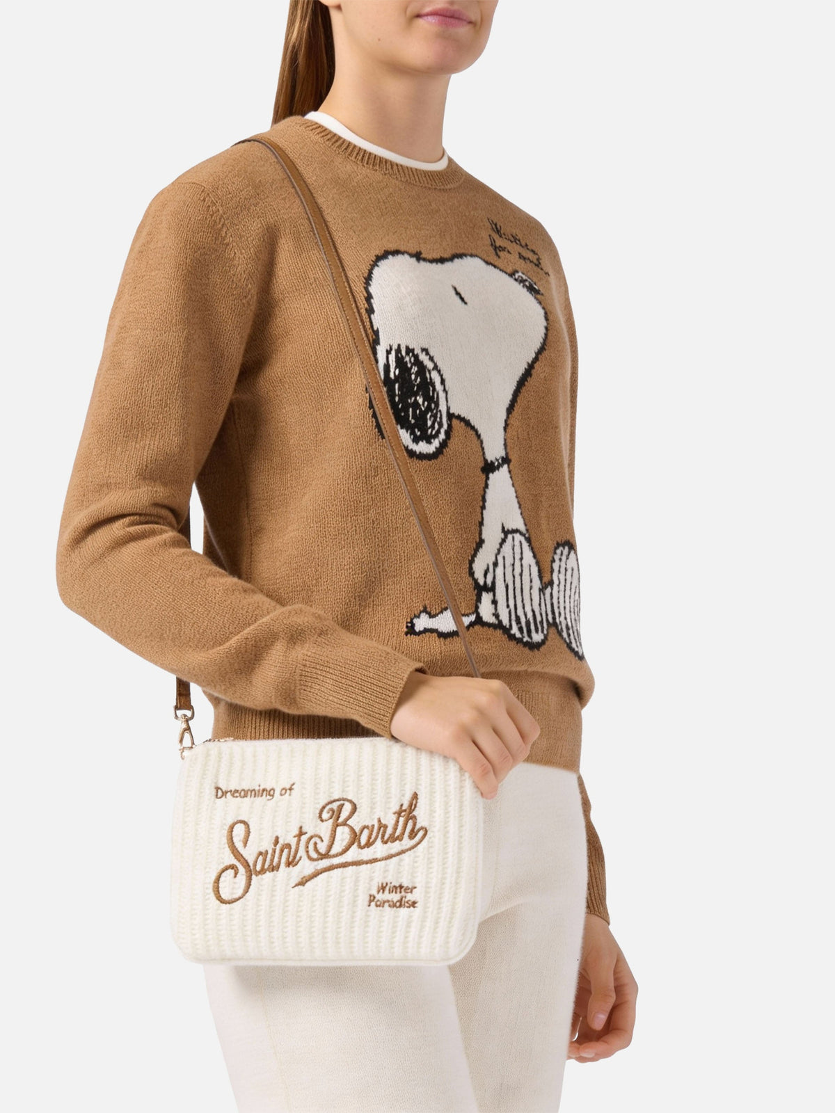 Pochette Parisienne Wool Rib MC2 Saint Barth — Panna — vista 4
