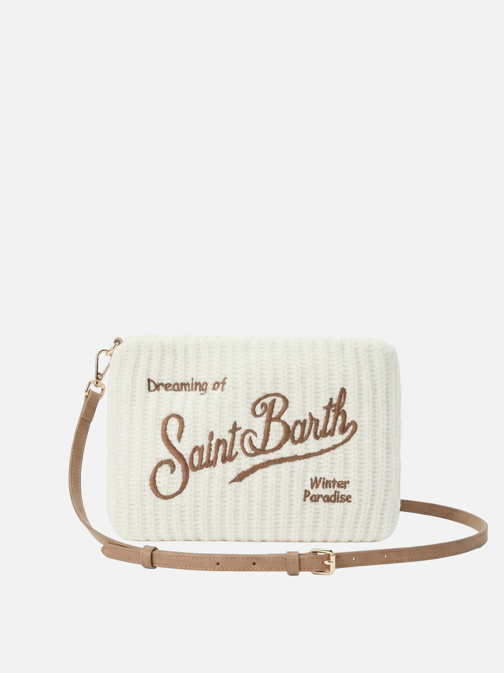 Pochette Parisienne Wool Rib MC2 Saint Barth — Blanc cassé