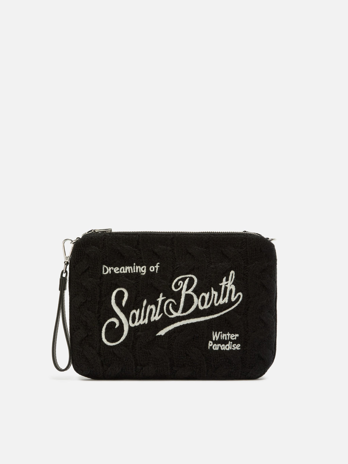 Pochette a tracolla Parisienne Wool Braid MC2 Saint Barth — Nero — vista 3