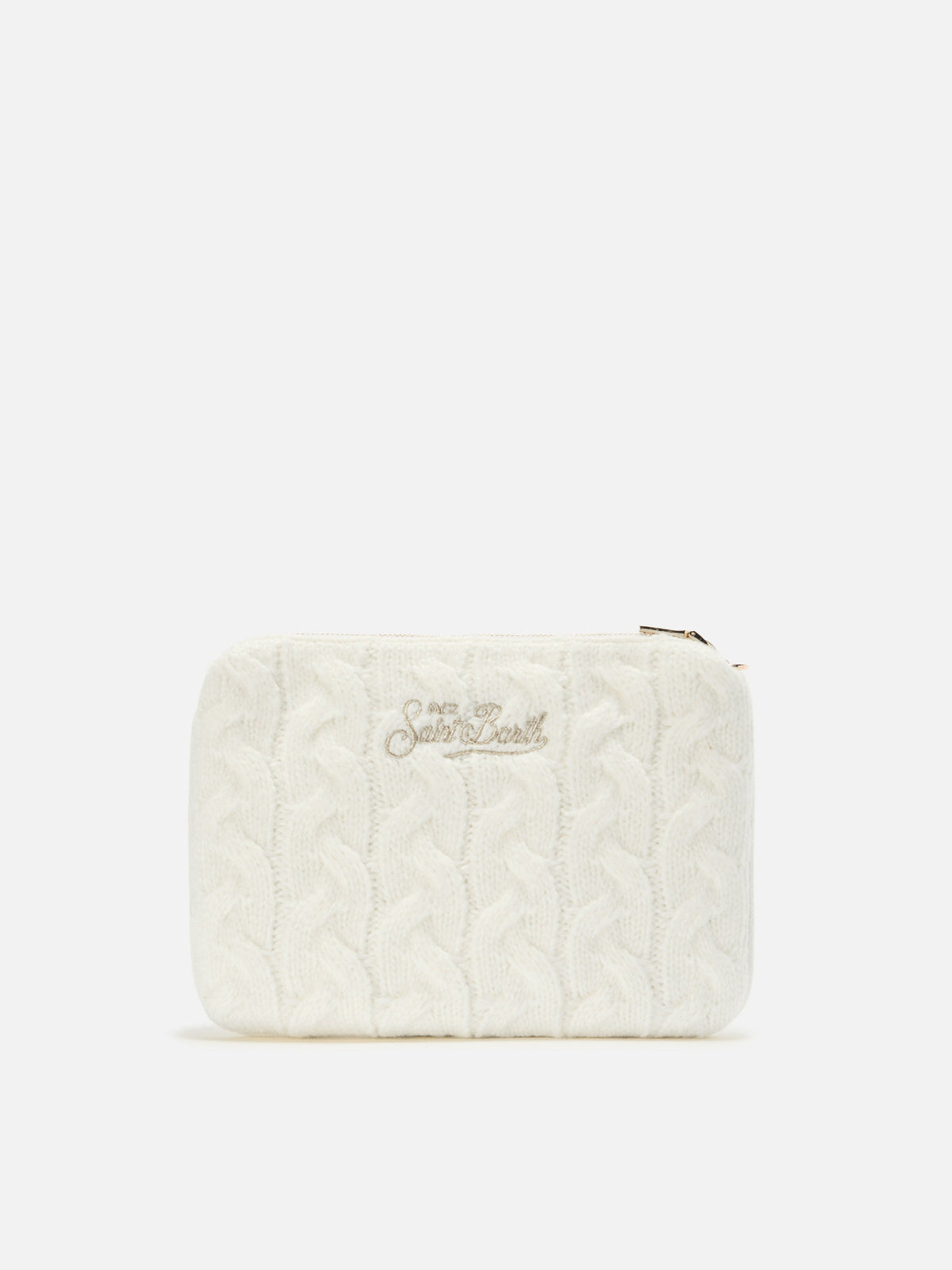 Pochette a tracolla Parisienne Wool Braid MC2 Saint Barth — Panna — vista 5
