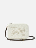 Pochette a tracolla Parisienne Wool Braid MC2 Saint Barth — Panna