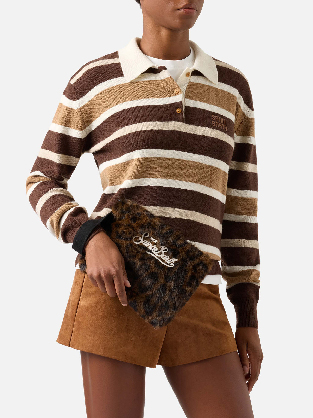 MC2 Saint Barth faux fur Pareasy pouch — Leopard — view 2