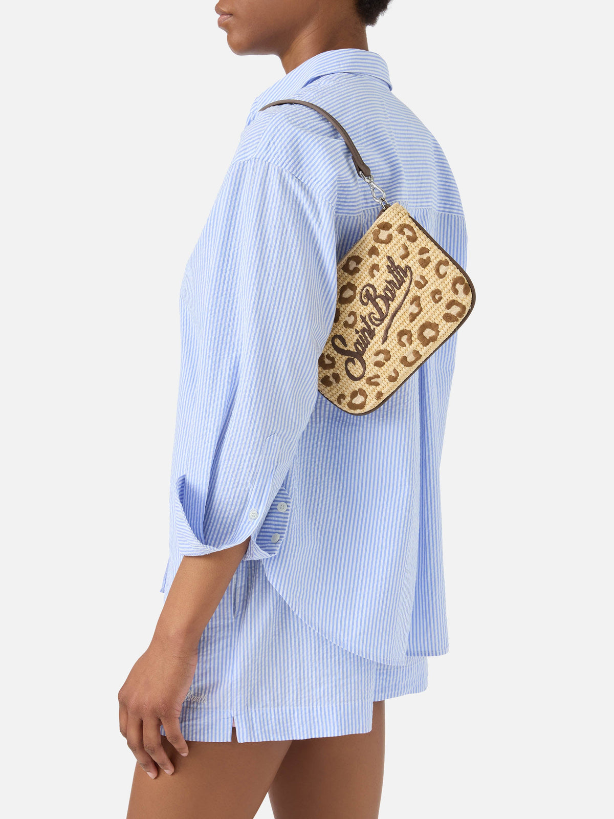 Pochette Mini Parisienne ricamata MC2 Saint Barth — Leopardato — vista 2