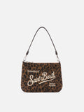 Borsa a spalla Mini Parisienne in feltro MC2 Saint Barth — Leopardato