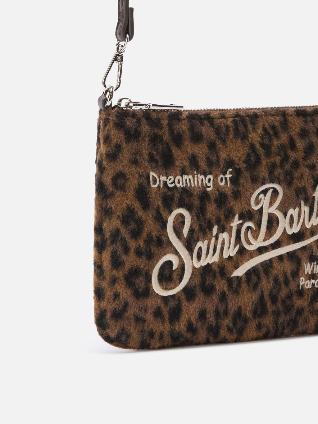 Borsa a spalla Mini Parisienne in feltro MC2 Saint Barth — Leopardato — vista 3