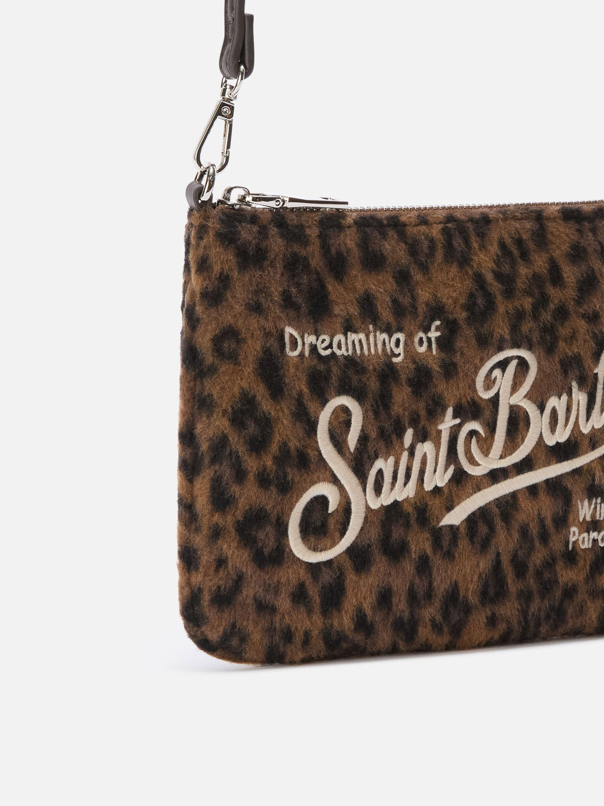 Borsa a spalla Mini Parisienne in feltro MC2 Saint Barth — Leopardato — vista 3