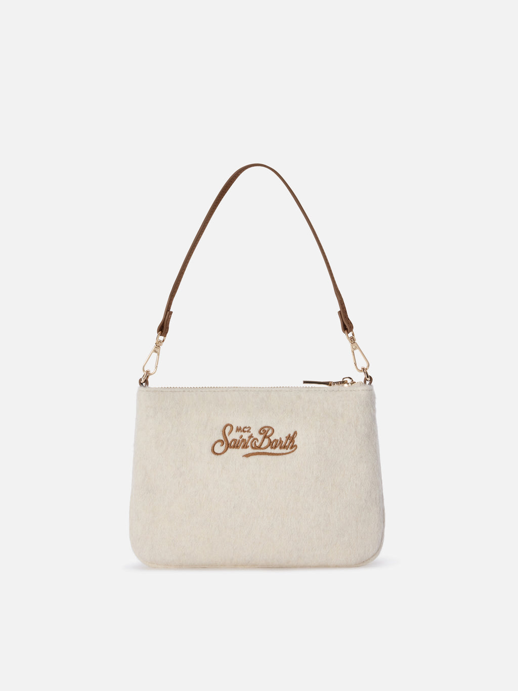 MC2 Saint Barth felt Mini Parisienne shoulder bag — Off-white — view 3