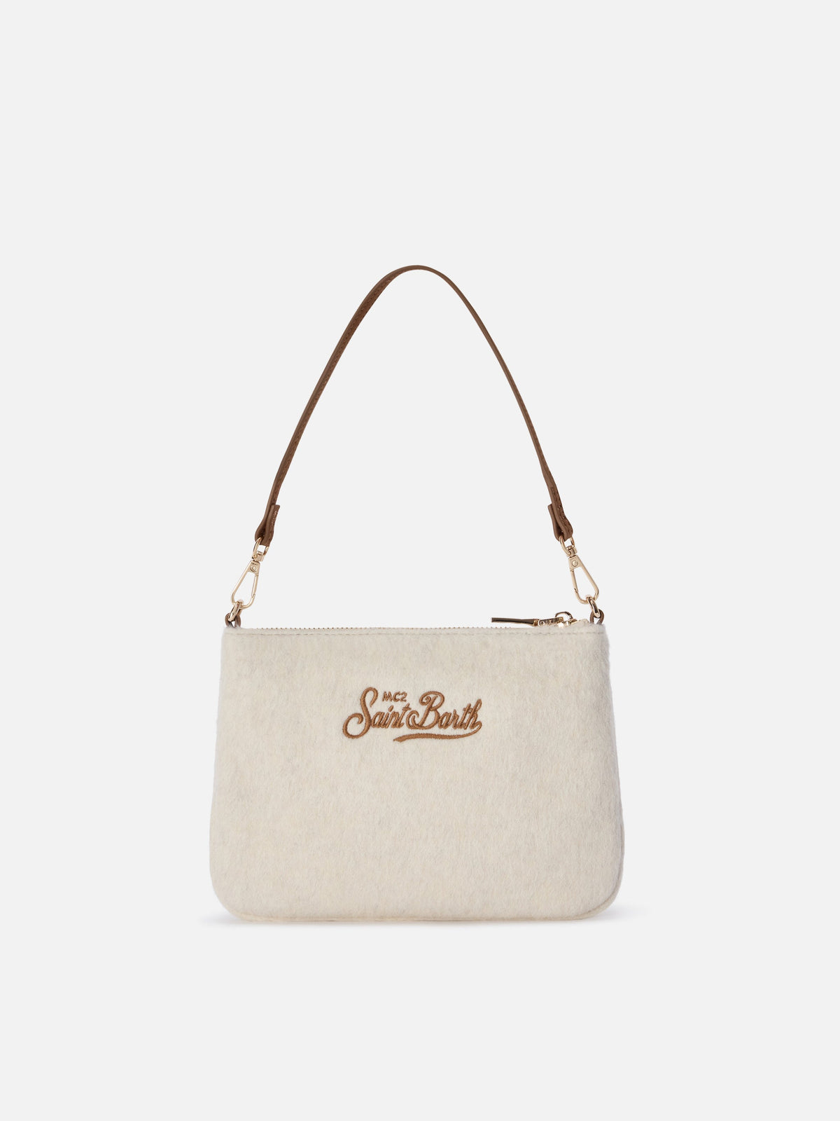 Borsa a spalla Mini Parisienne in feltro MC2 Saint Barth — Panna — vista 3