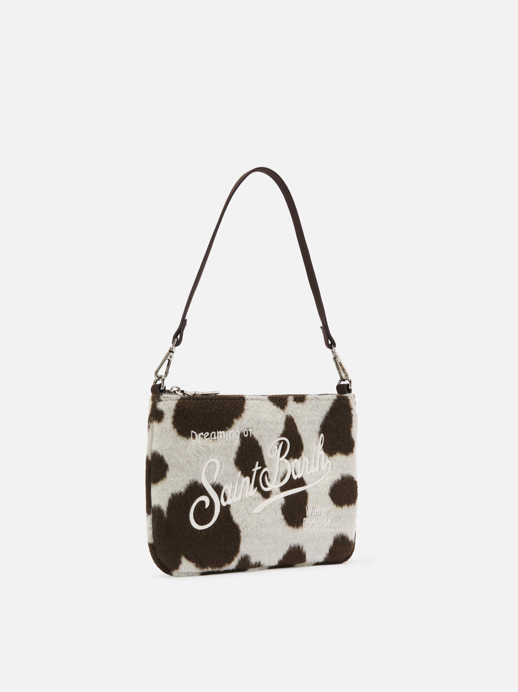MC2 Saint Barth felt Mini Parisienne shoulder bag — Cow print — view 3