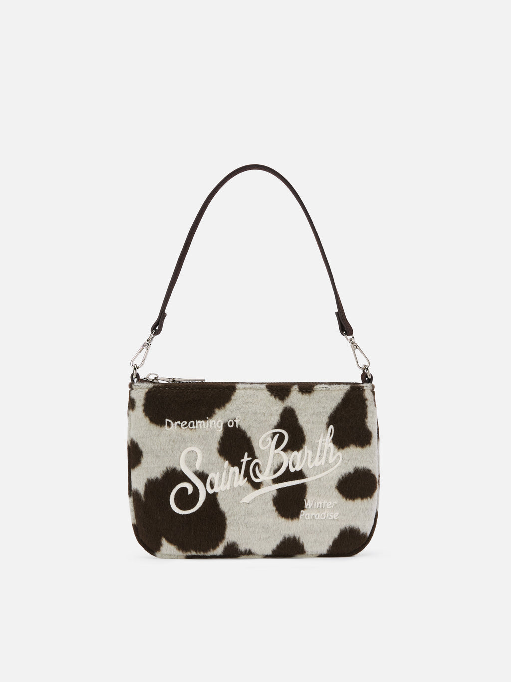 MC2 Saint Barth felt Mini Parisienne shoulder bag — Cow print