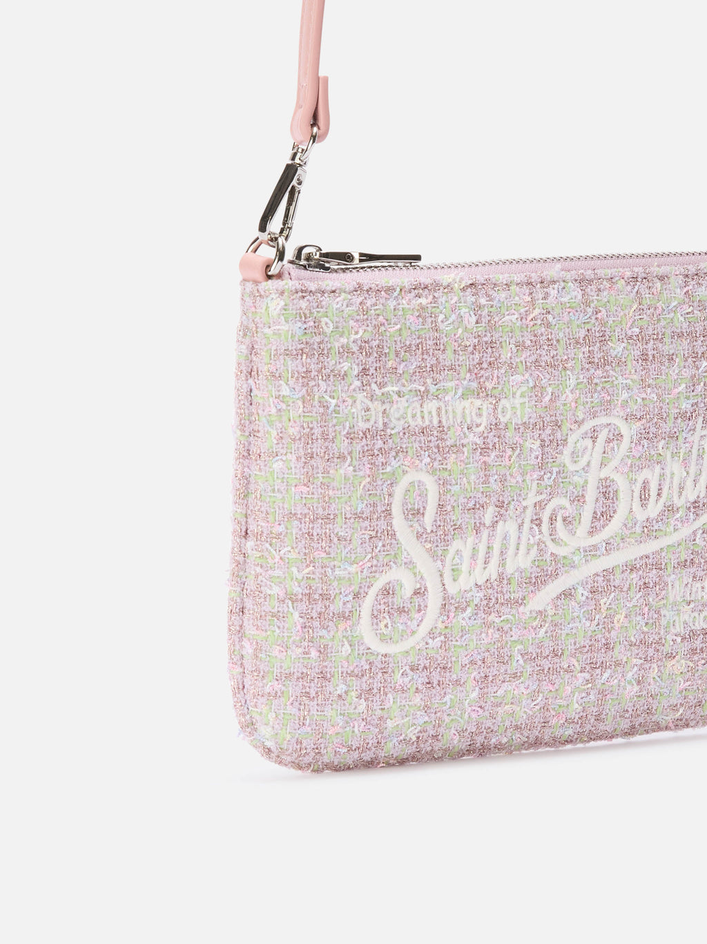 Mini sac Parisienne en tweed MC2 Saint Barth — Rose — vue 2