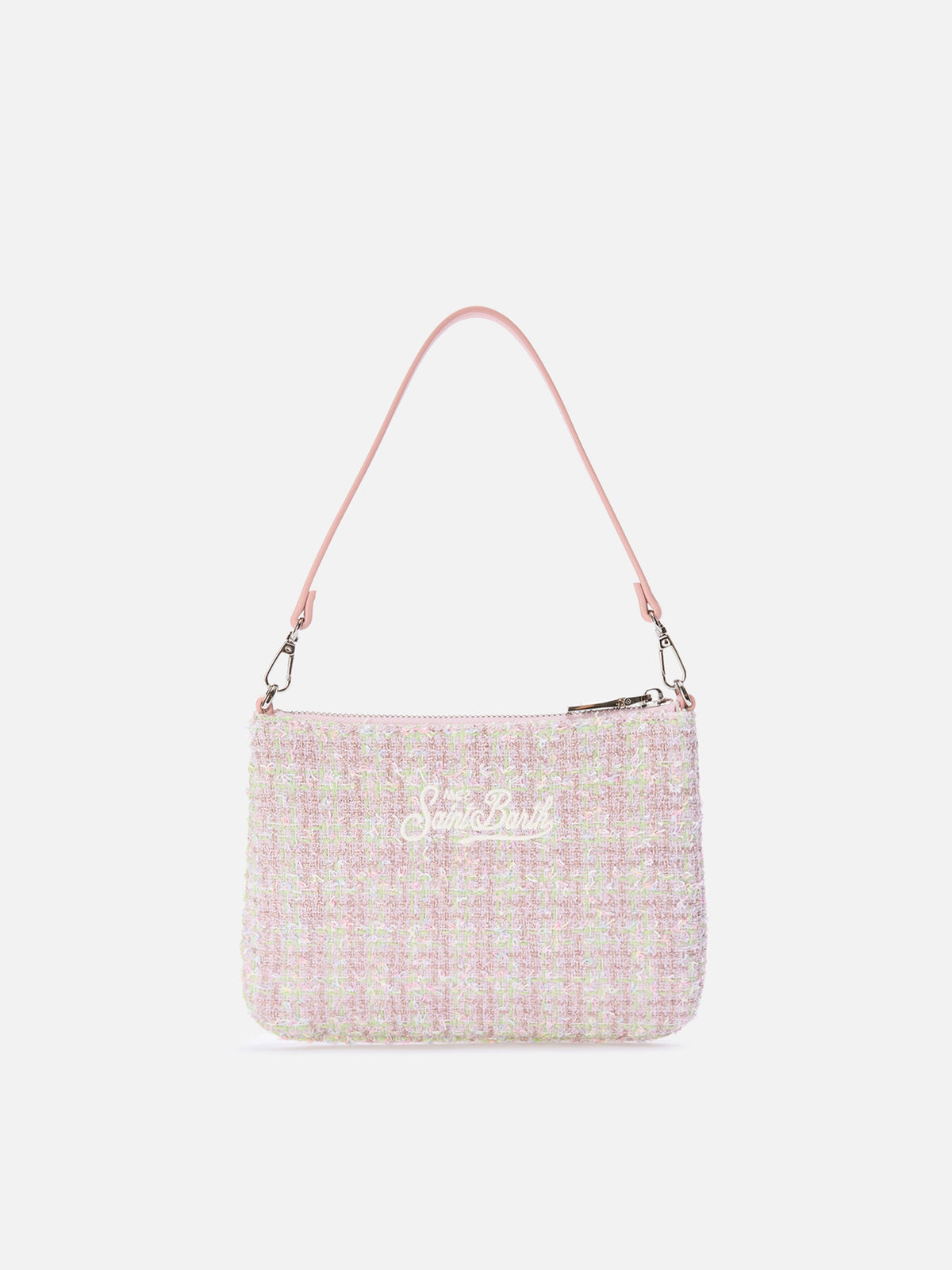 Borsa a spalla Mini Parisienne in tweed MC2 Saint Barth — Rosa — vista 3