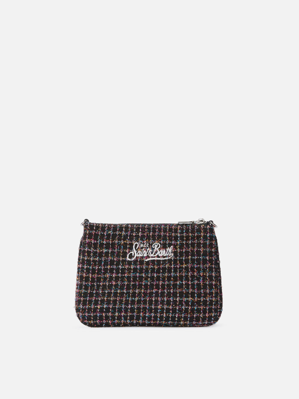 MC2 Saint Barth tweed Mini Parisienne shoulder bag — Glossy black — view 4