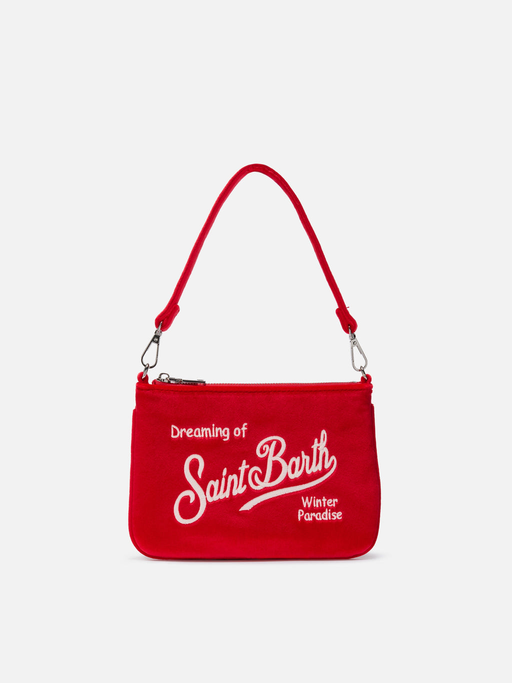 Mini sac Parisienne en velours MC2 Saint Barth — Rouge