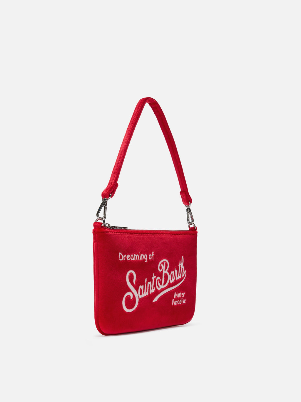 Mini sac Parisienne en velours MC2 Saint Barth — Rouge — vue 3