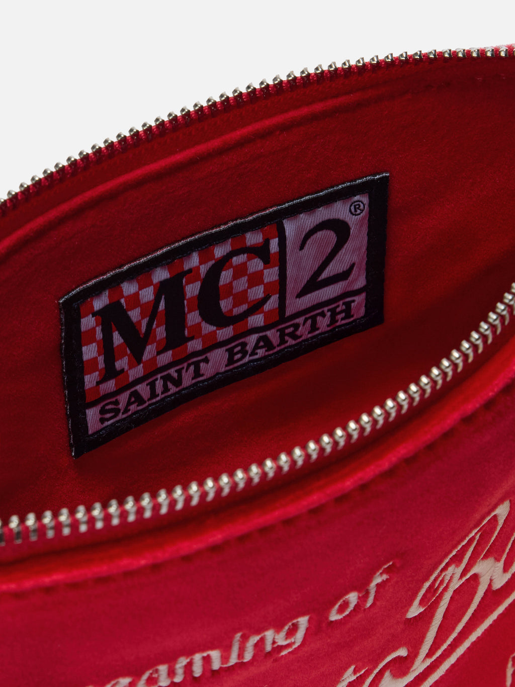 Mini sac Parisienne en velours MC2 Saint Barth — Rouge — vue 5
