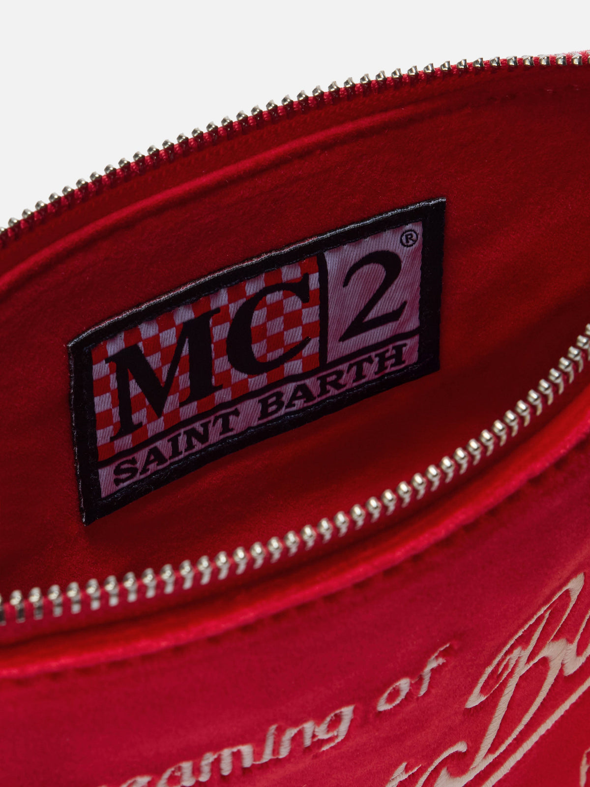 Borsa a spalla Mini Parisienne in velluto MC2 Saint Barth — Rosso — vista 5