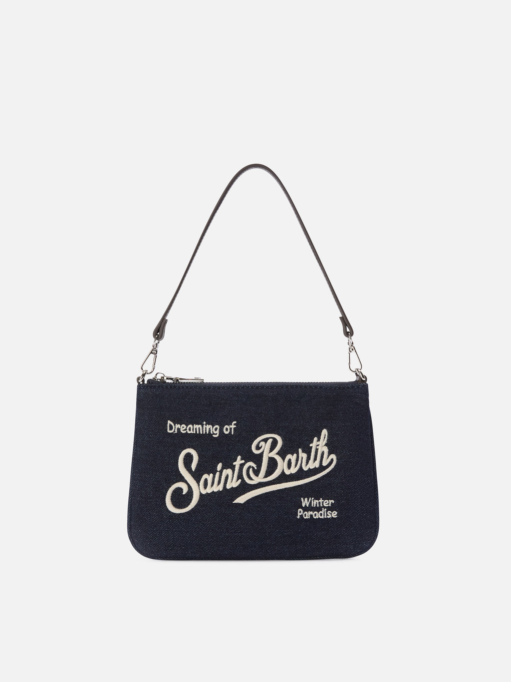 Borsa a spalla Mini Parisienne in denim MC2 Saint Barth — Blu