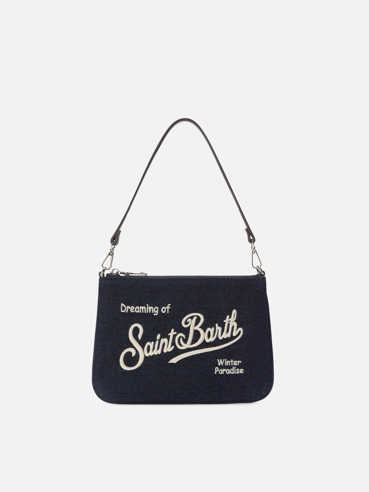 Borsa a spalla Mini Parisienne in denim MC2 Saint Barth — Blu