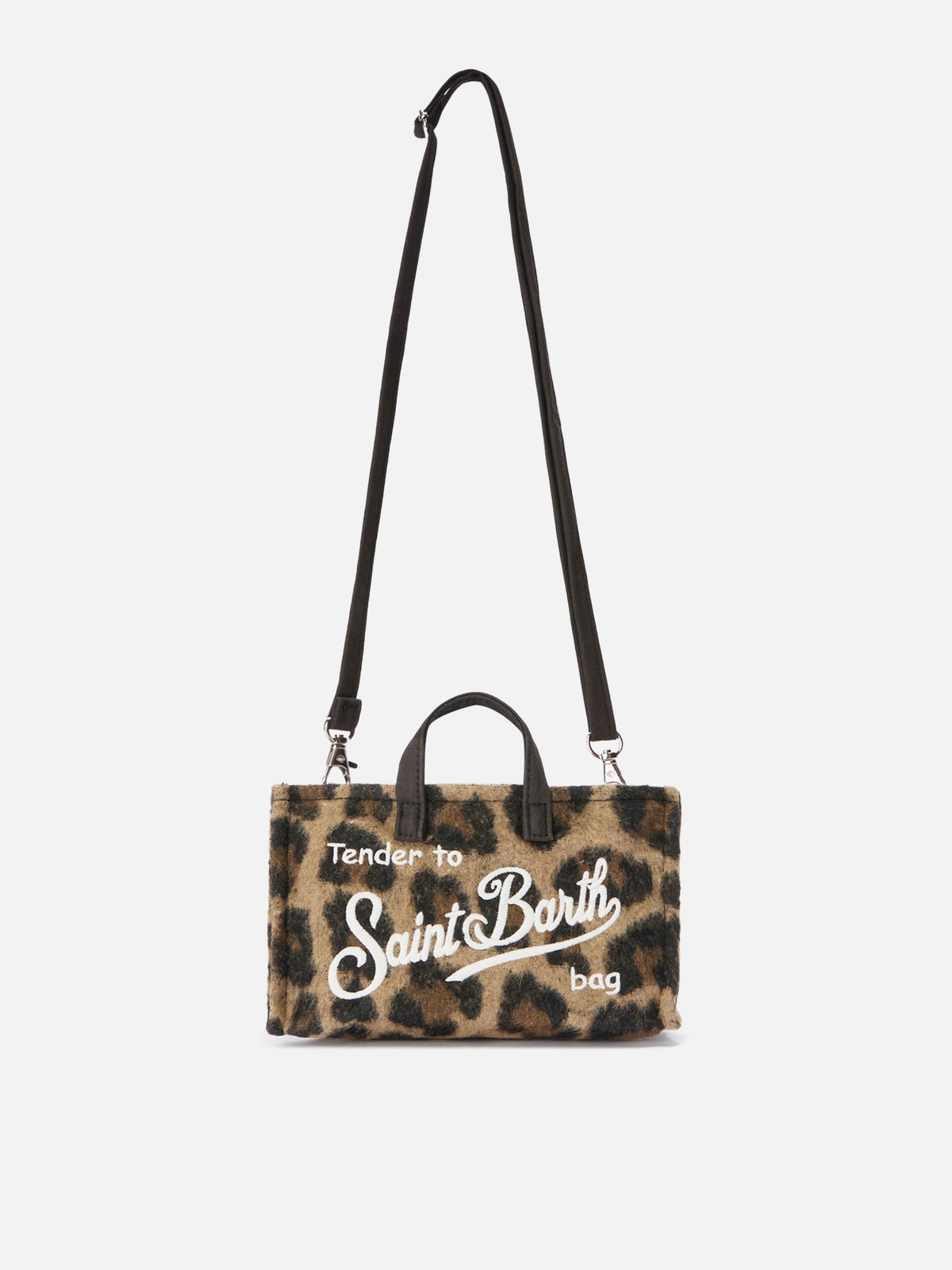 Phone bag in feltro MC2 Saint Barth — Leopardato