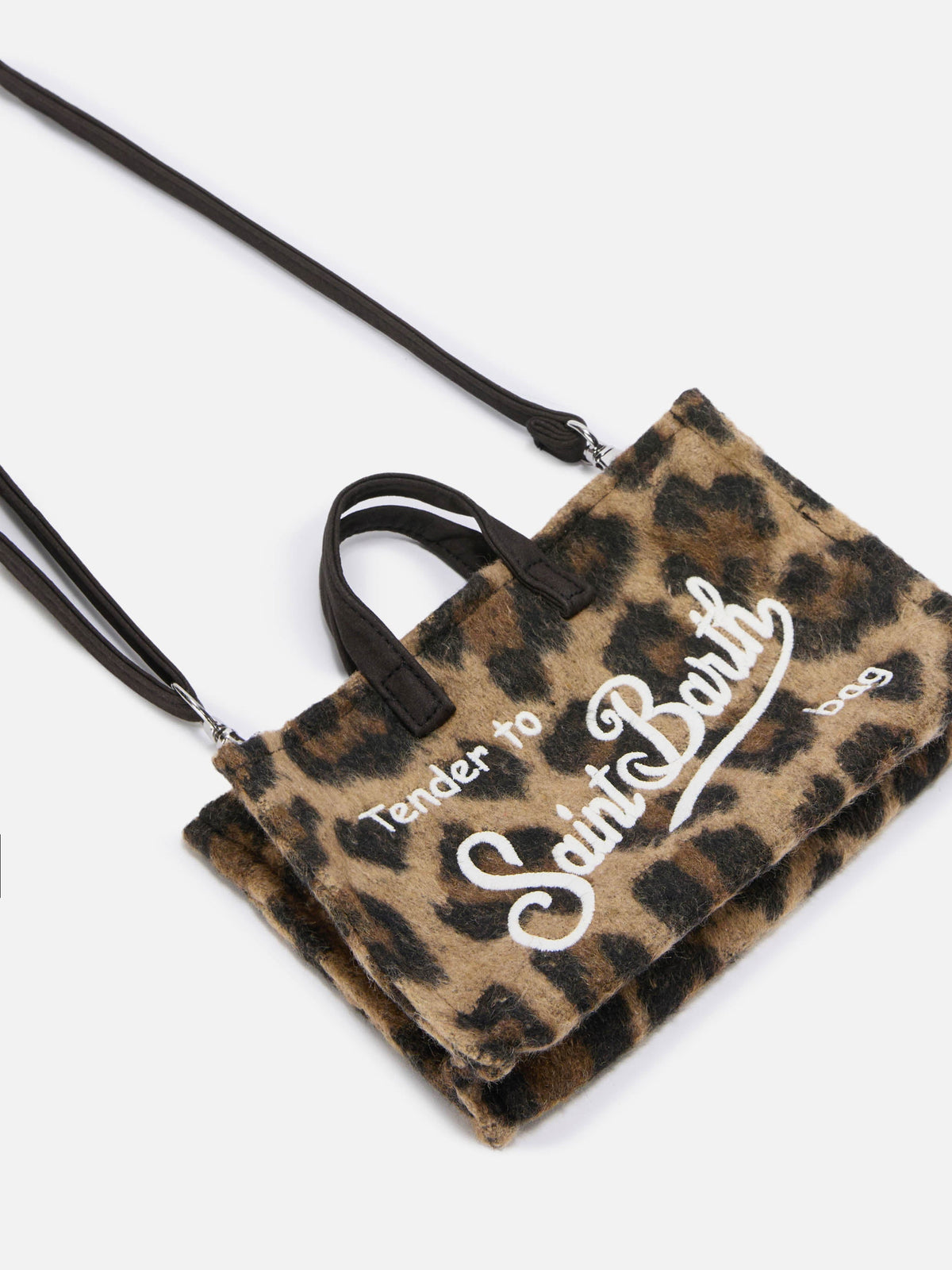 Phone bag in feltro MC2 Saint Barth — Leopardato — vista 4