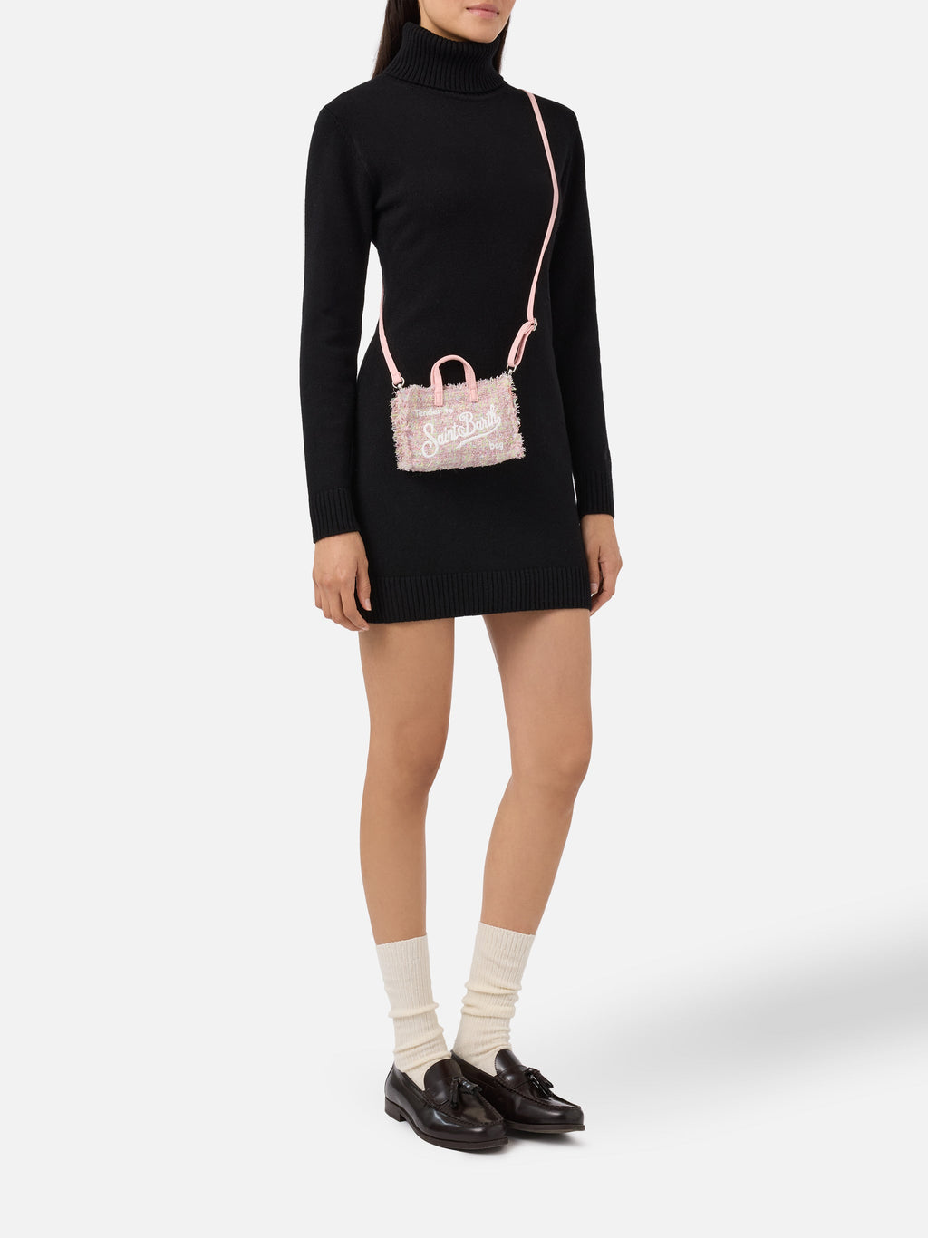 Phone bag in tweed MC2 Saint Barth — Rosa — vista 2