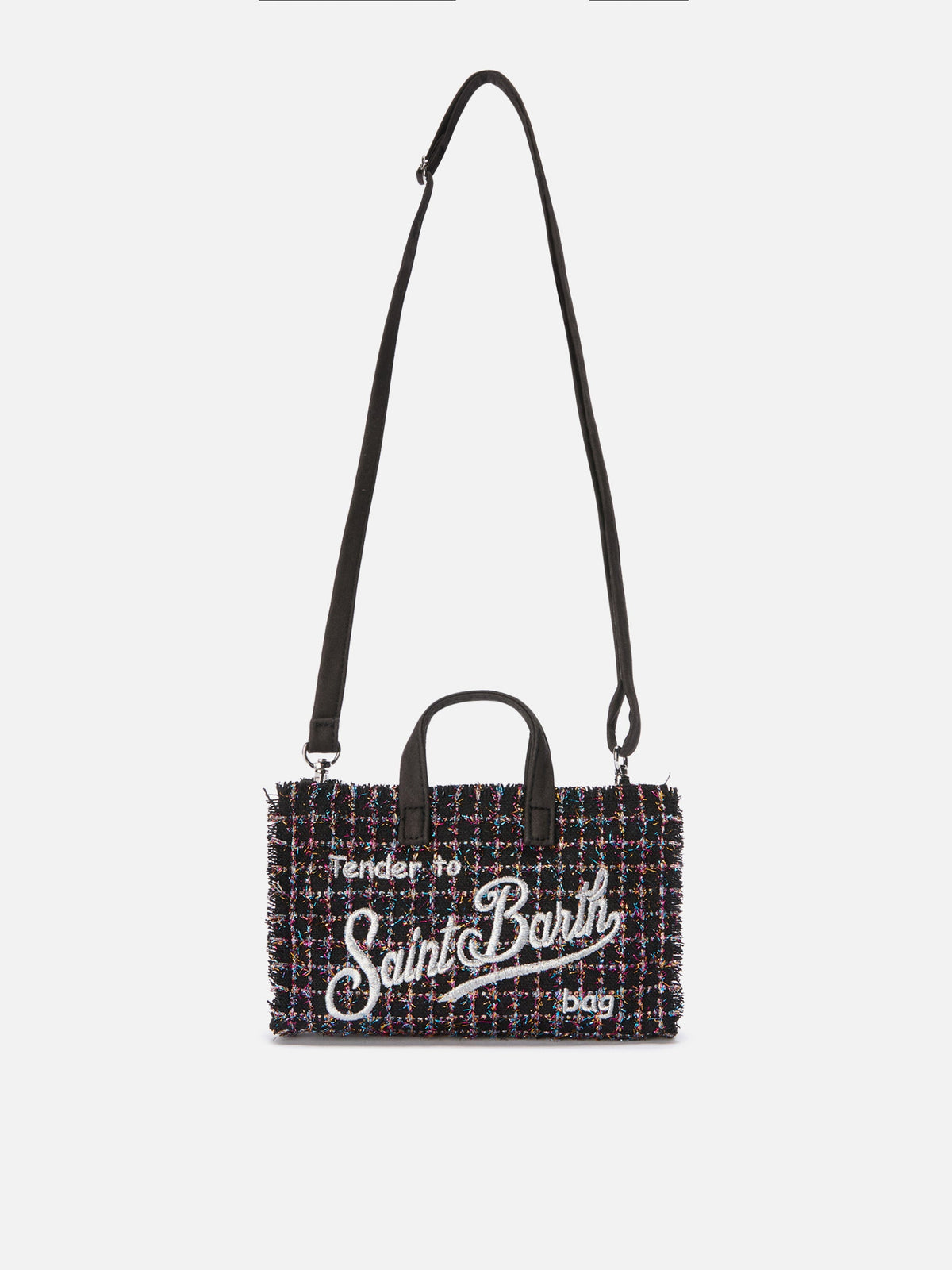 MC2 Saint Barth tweed phone bag — Black