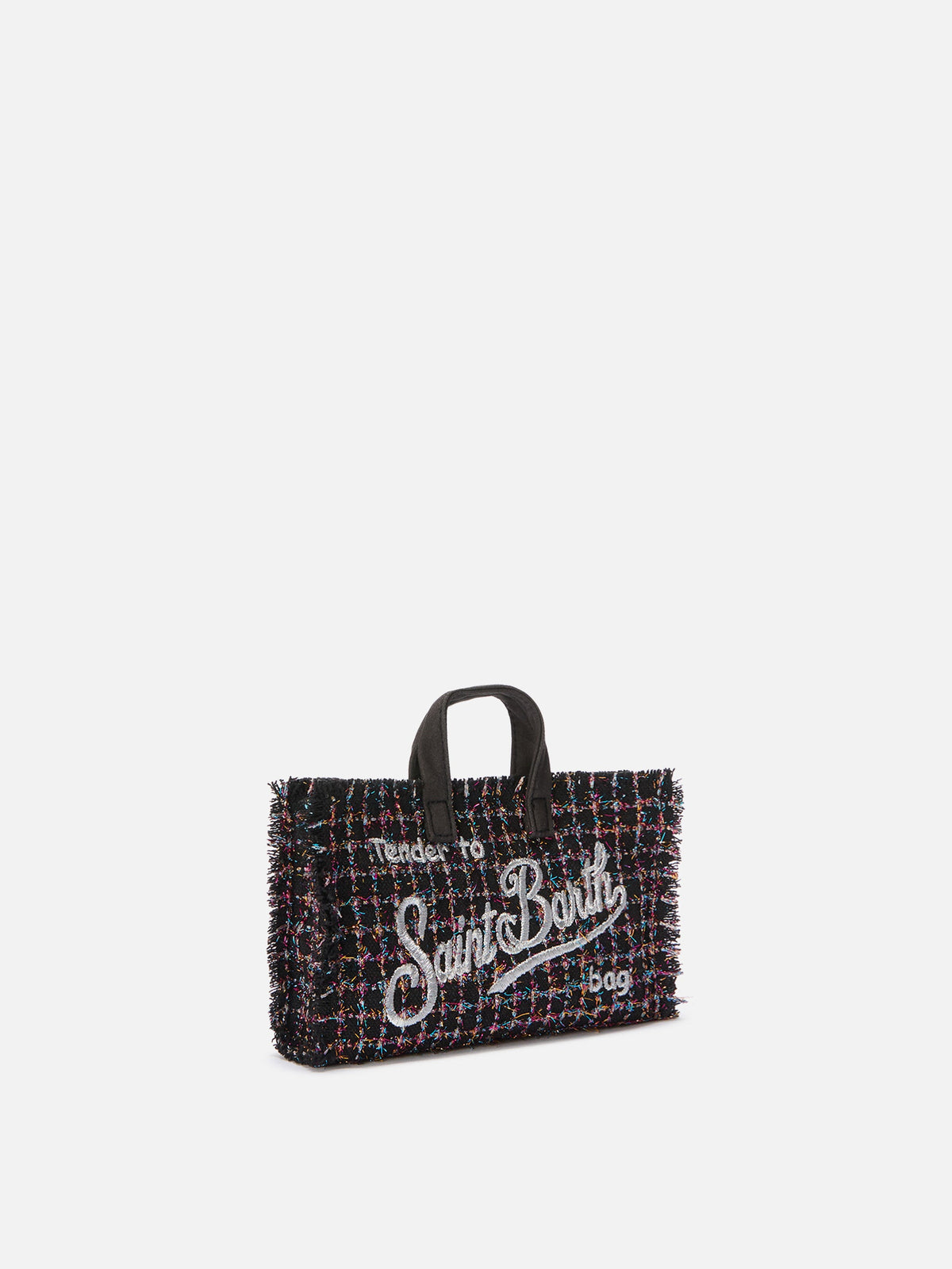 MC2 Saint Barth tweed phone bag — Black — view 3