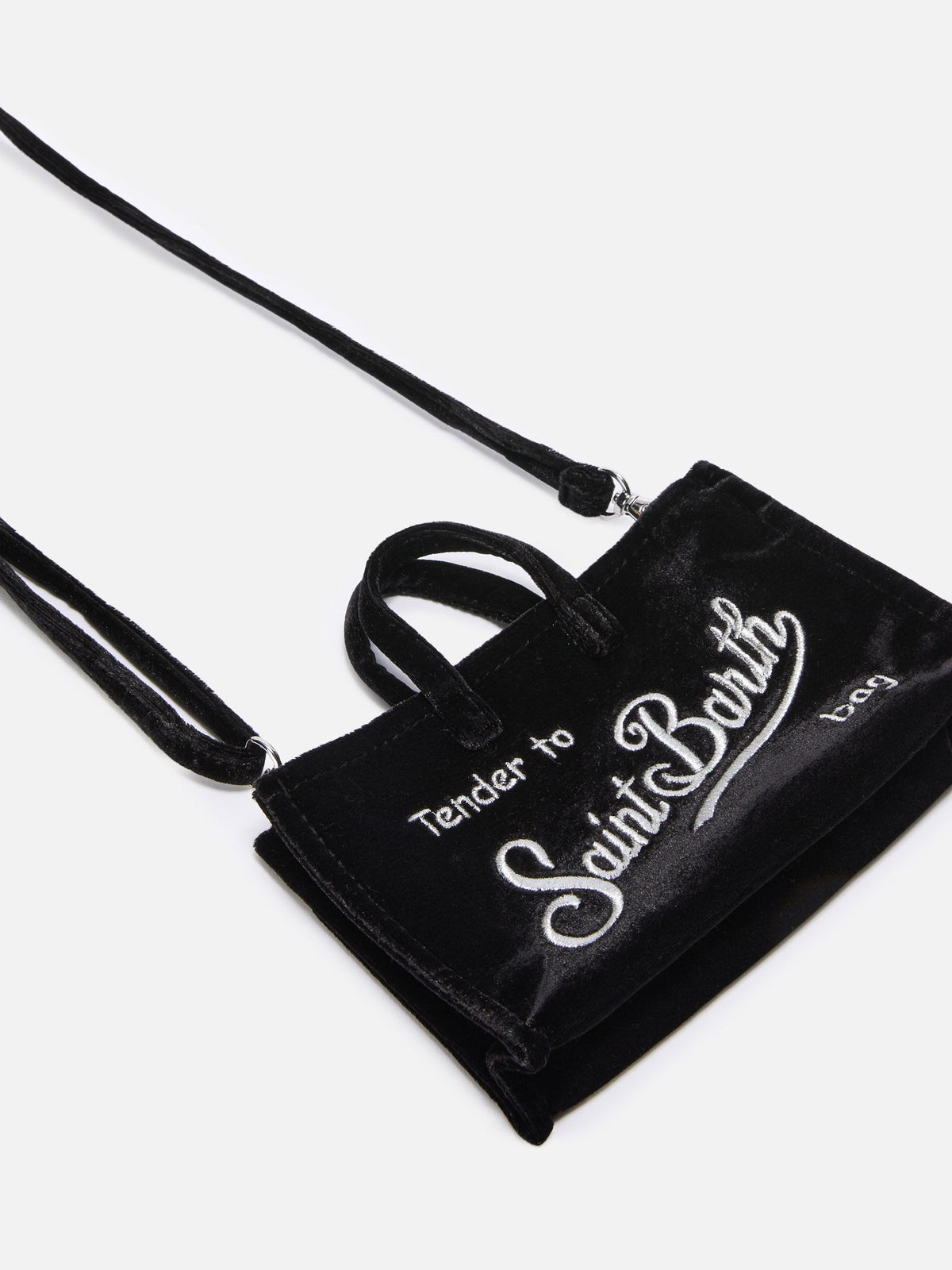 Phone bag in velluto MC2 Saint Barth — Nero — vista 3