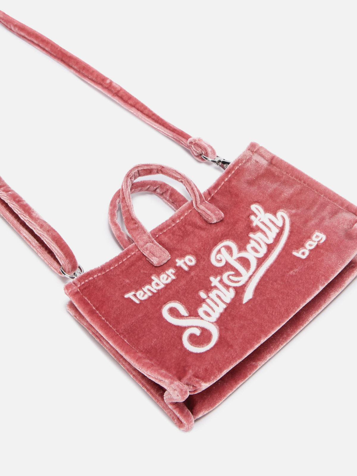 Phone bag in velluto MC2 Saint Barth — Rosa — vista 4