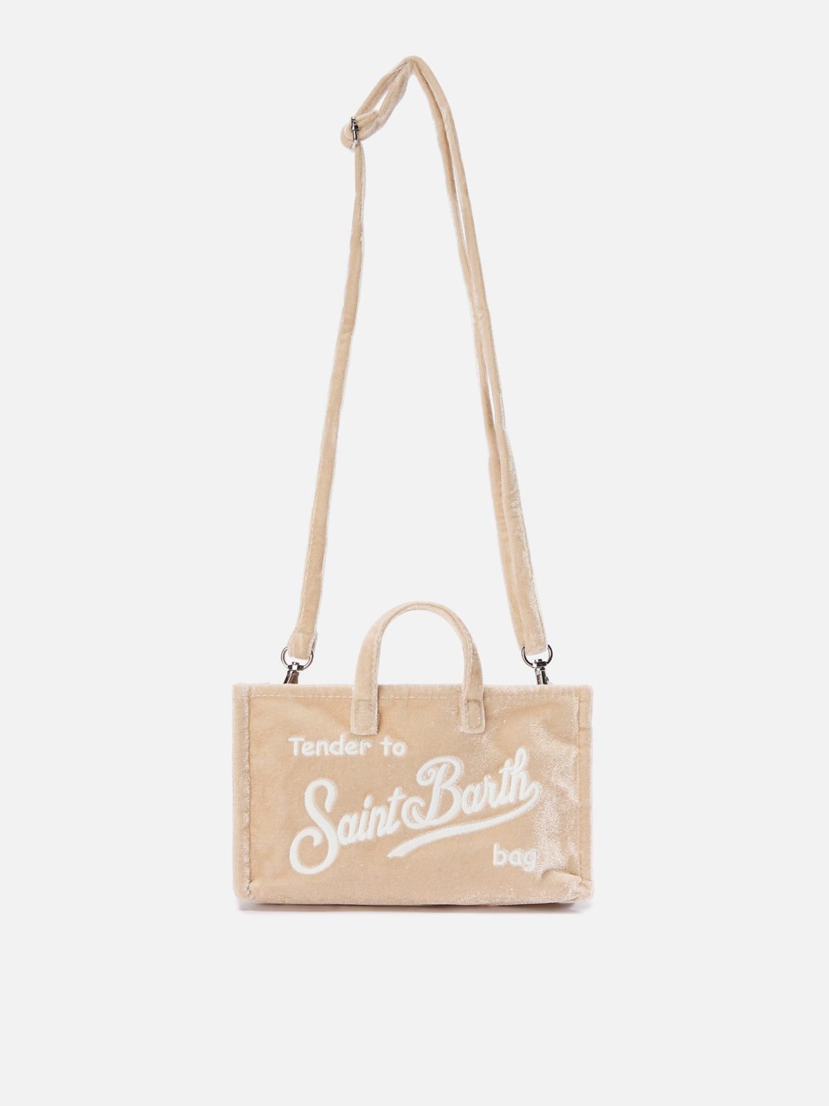 MC2 Saint Barth velvet phone bag — Beige