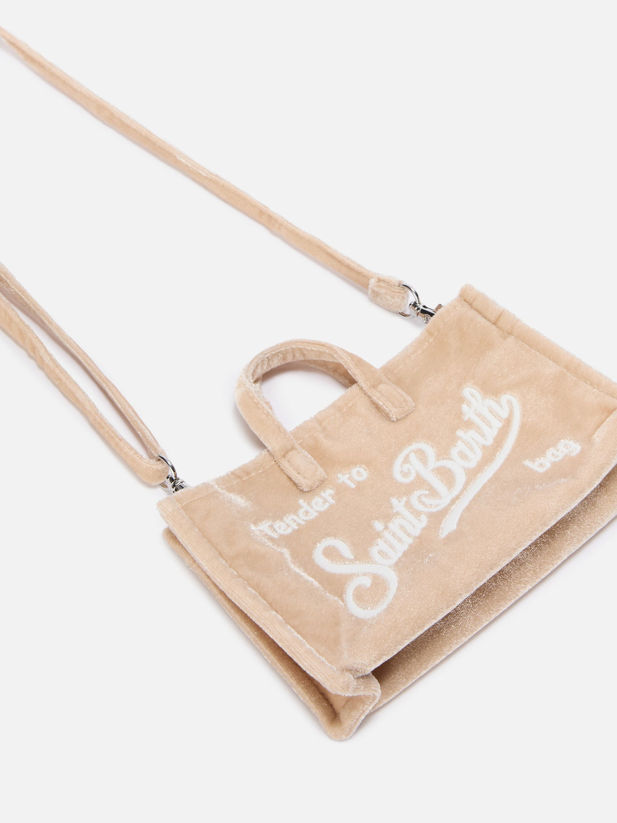 MC2 Saint Barth velvet phone bag — Beige — view 4