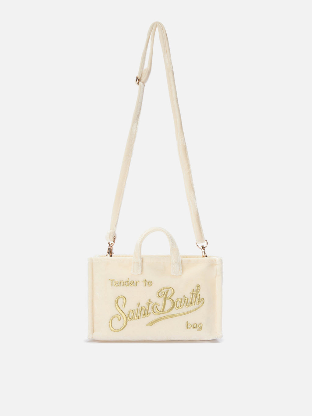 MC2 Saint Barth velvet phone bag — Off-white