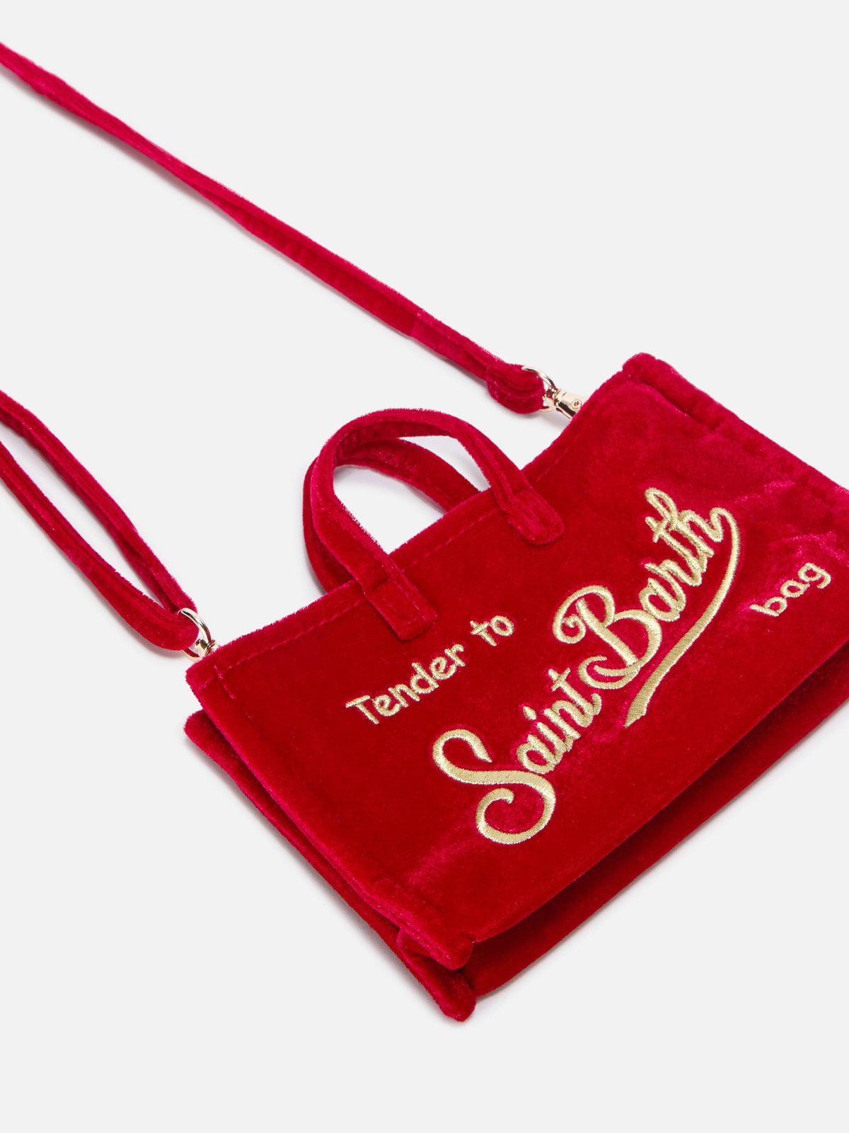 Phone bag in velluto MC2 Saint Barth — Rosso — vista 3