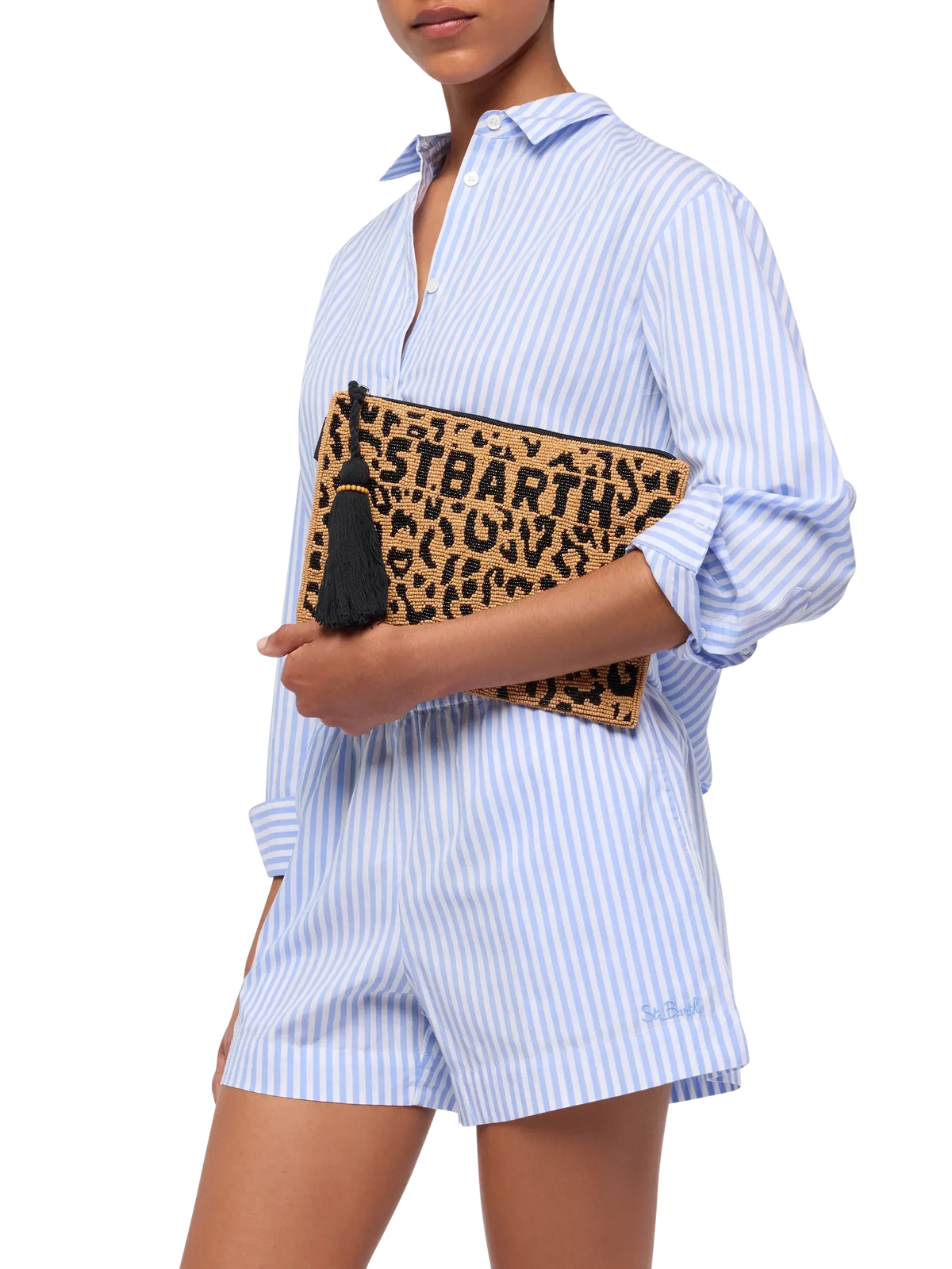 MC2 Saint Barth beaded Pearl pouch — Leopard — view 2