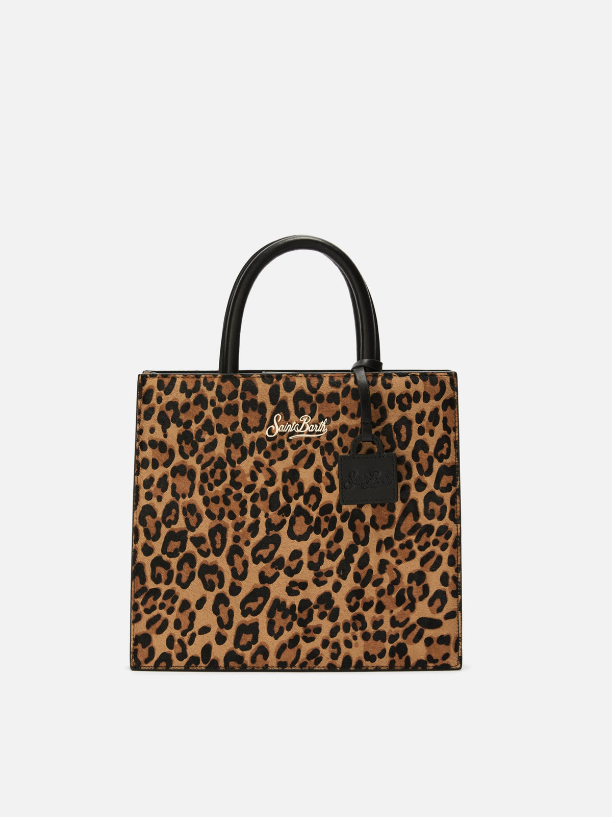 Borsa a mano Shop Bag Midi in pelle MC2 Saint Barth — Leopardato