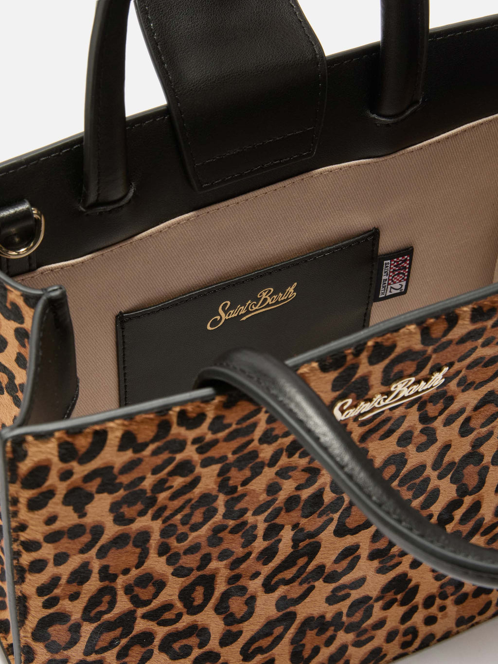 MC2 Saint Barth leather Shop Bag Midi — Leopard — view 5