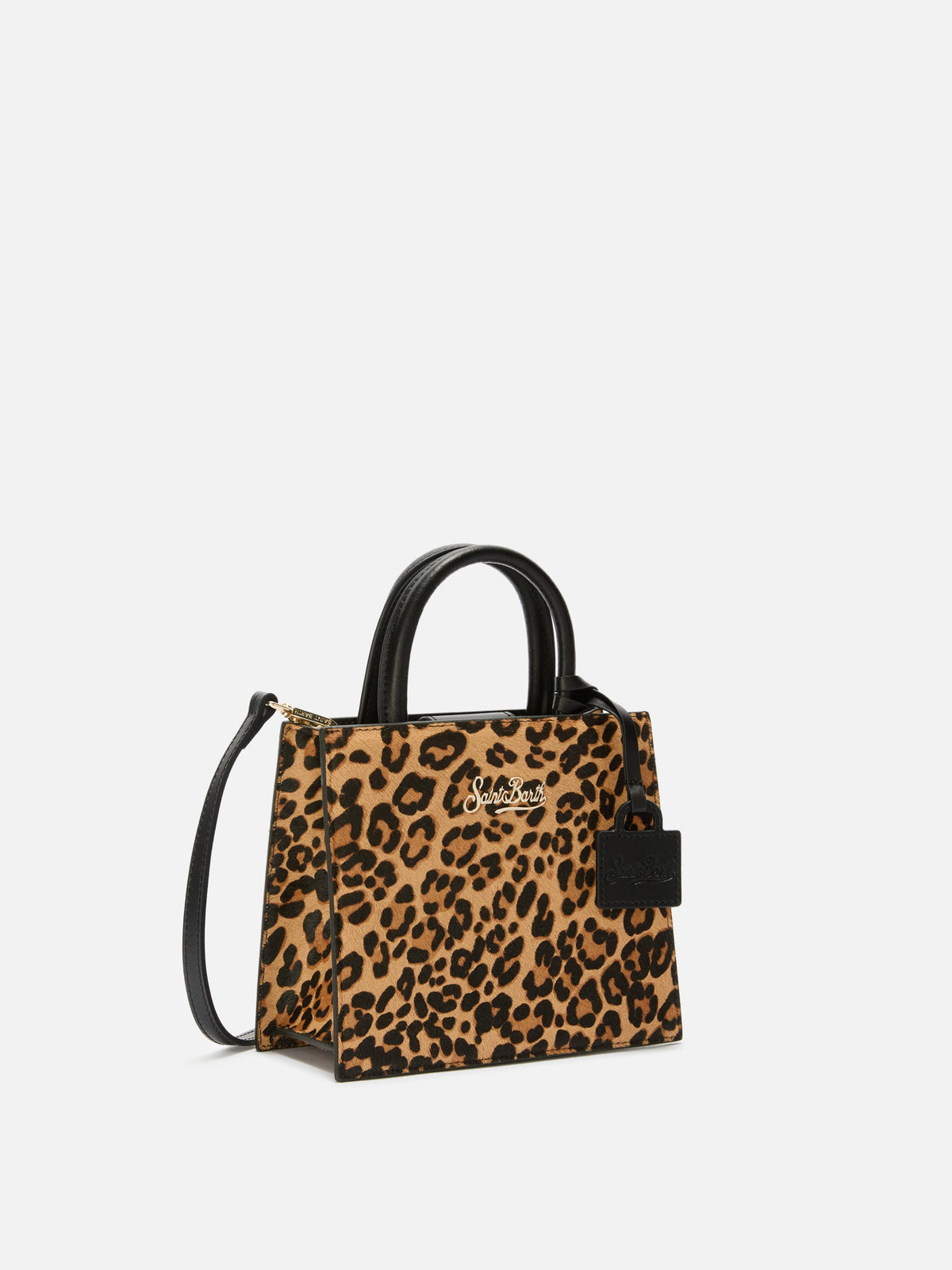 Borsa Shop Bag Mini in pelle MC2 Saint Barth — Leopardato — vista 3