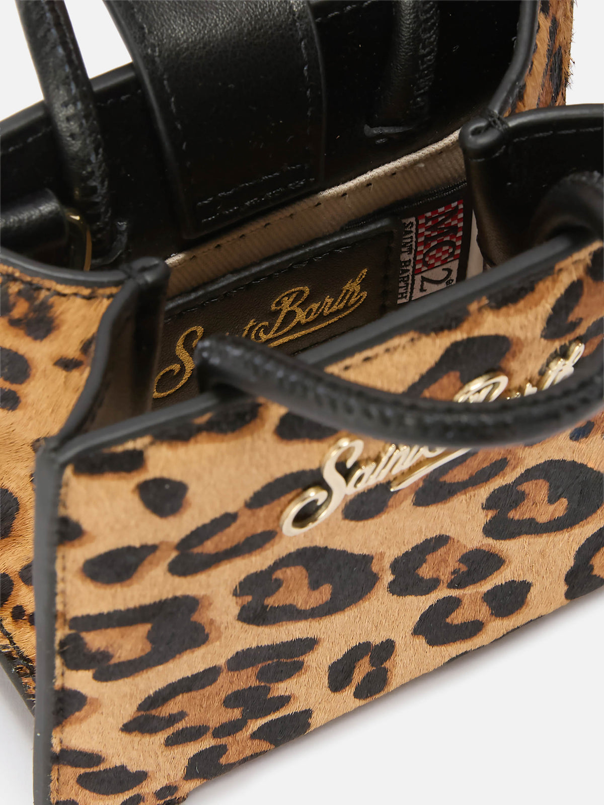 Mini borsa Shop Bag Micro in pelle MC2 Saint Barth — Leopardato — vista 5