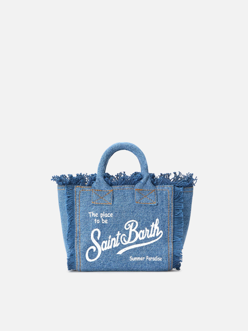 MC2 Saint Barth denim Vanity mini bag — Medium blue