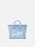 Mini borsa Vanity in denim MC2 Saint Barth — Azzurro